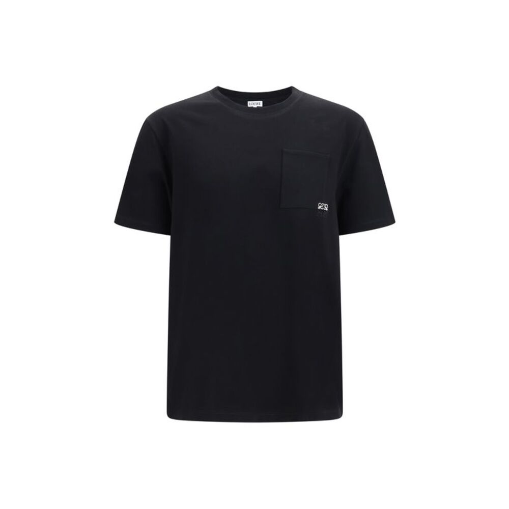 Loewe Men Cotton T-Shirt With Embroidered Logo